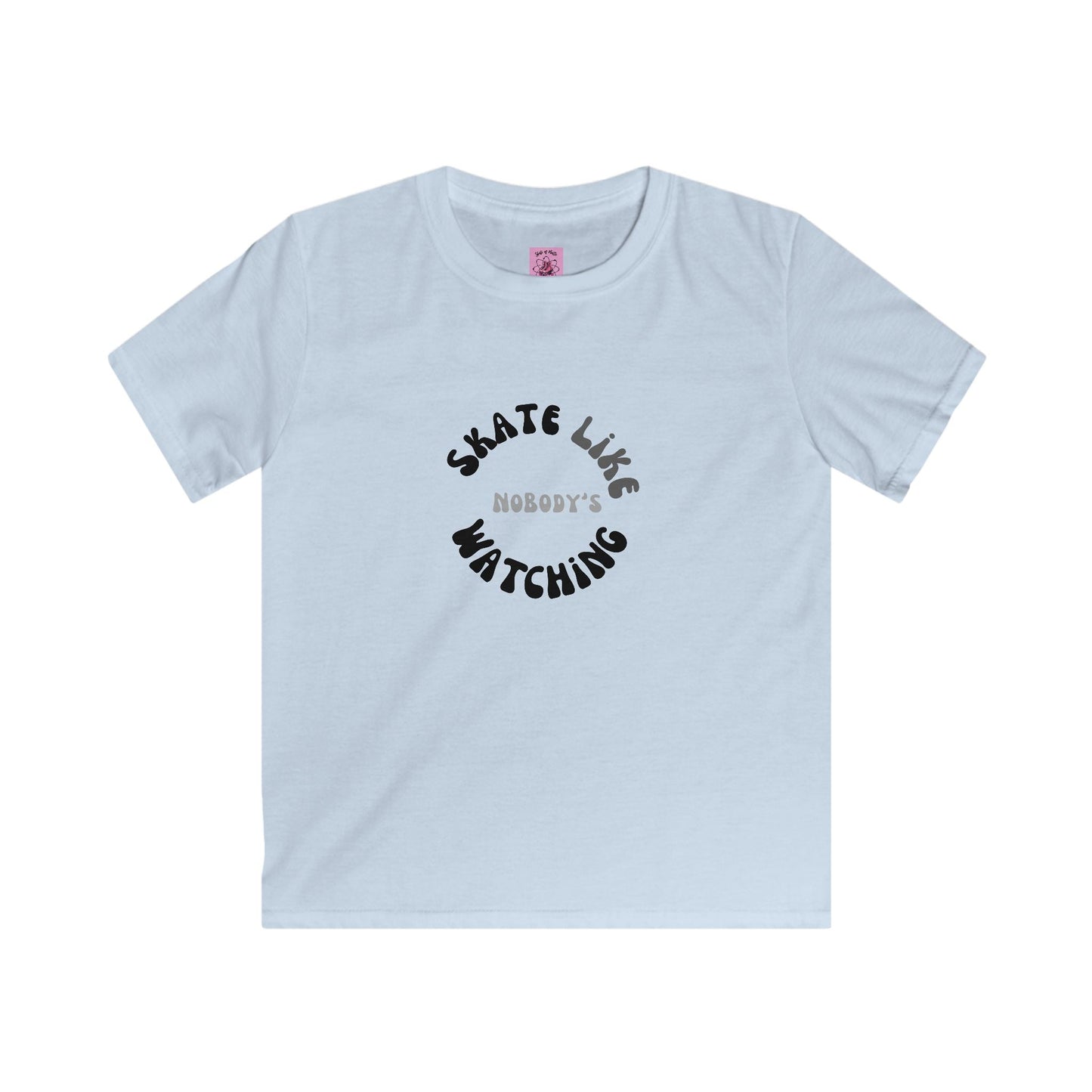 Kids Monotone Skate Like Nobody's Watching Tee