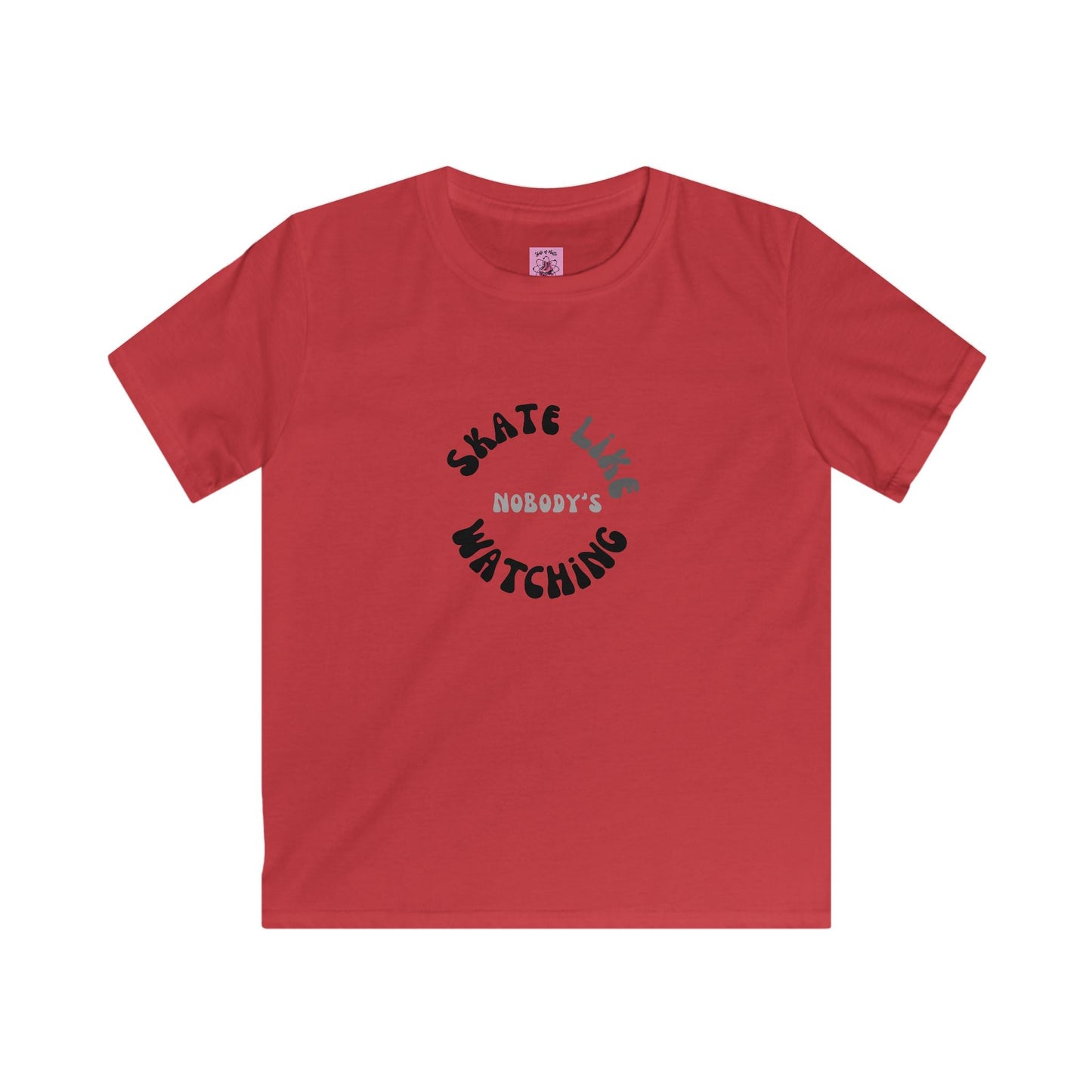 Kids Monotone Skate Like Nobody's Watching Tee