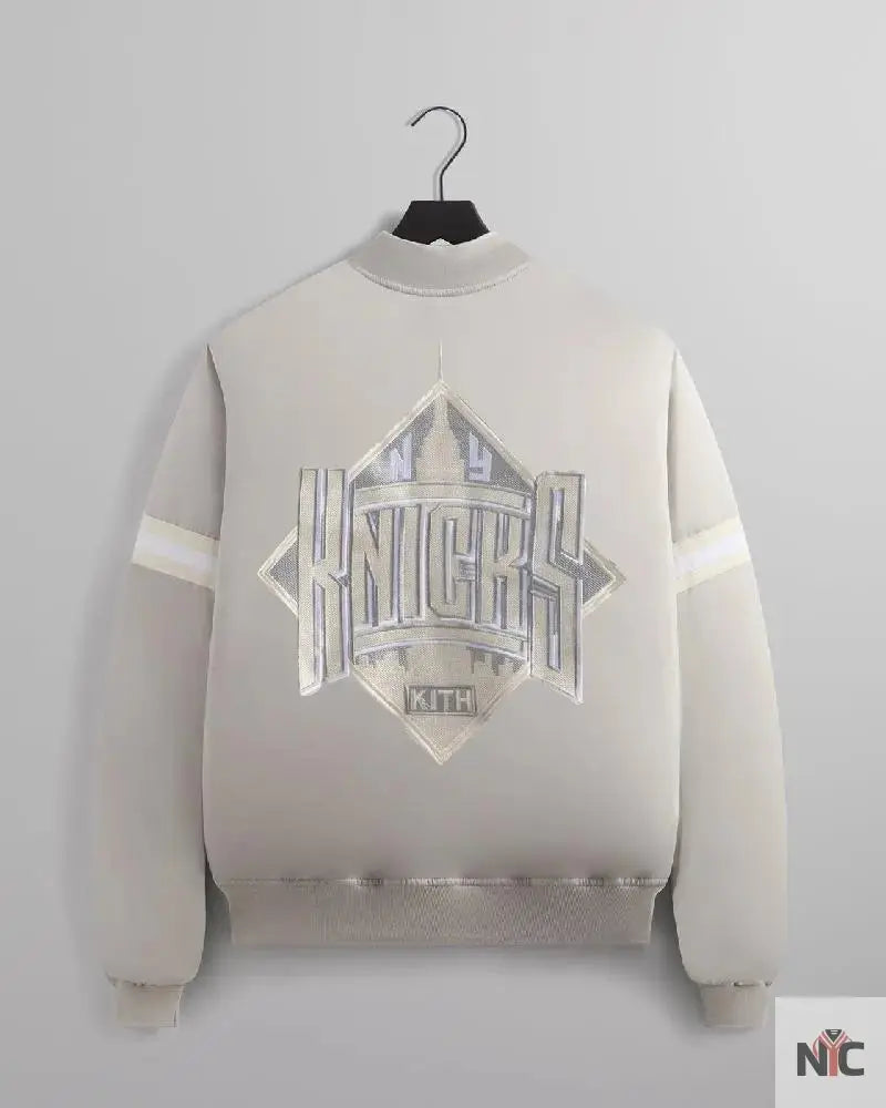 Kith For The New York Knicks Empire Satin Bomber Jacket