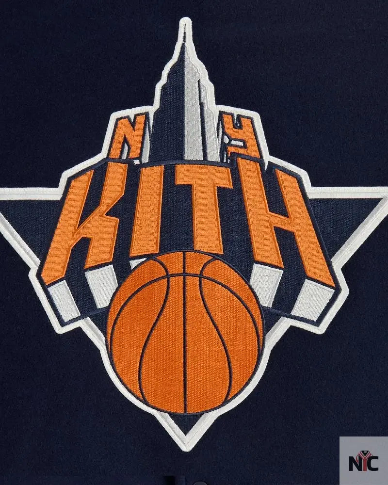 Kith For The New York Knicks Empire Wool Coaches Jacket