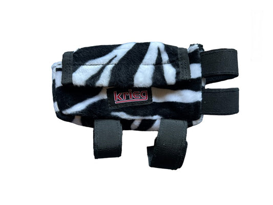 Krieg Cycling Bento Box Big Bag for front of the bike - Faux Zebra Fur