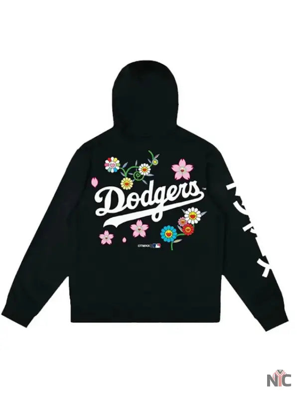 LA Dodgers Floral Black Hoodie
