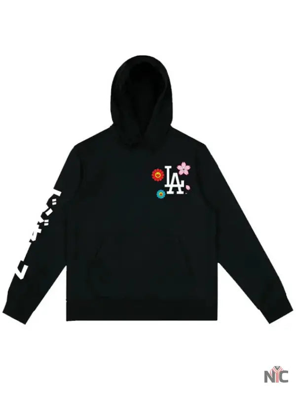 LA Dodgers Floral Black Hoodie