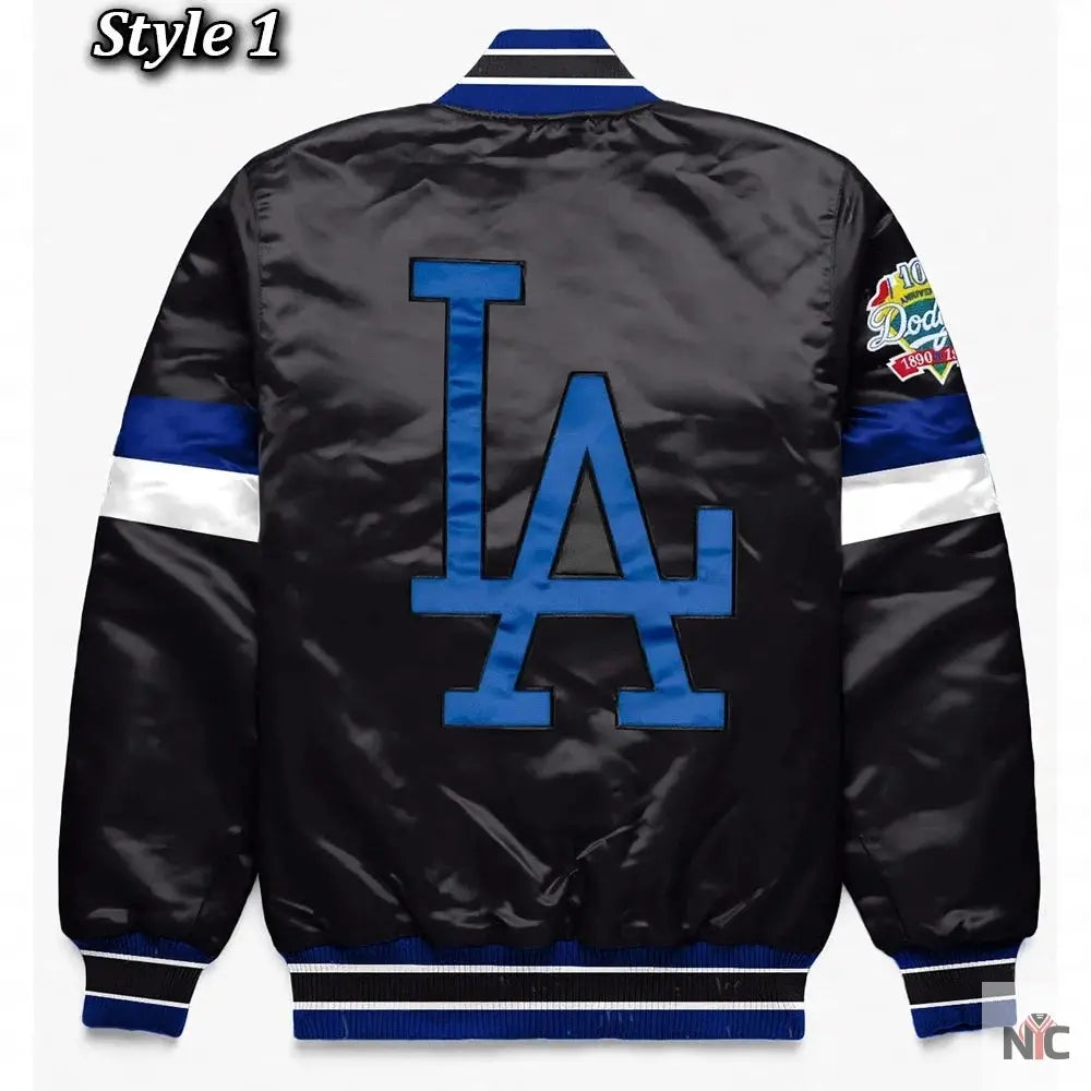 LA Dodgers Home Game Varsity Satin Jacket