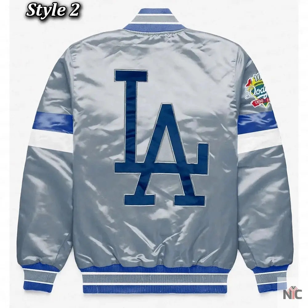LA Dodgers Home Game Varsity Satin Jacket