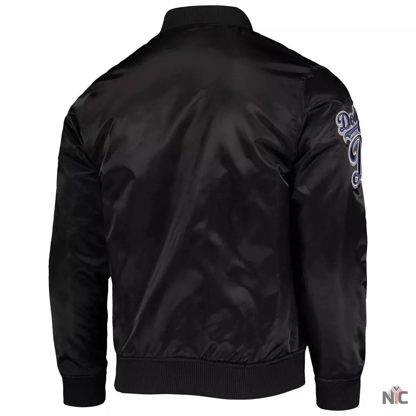 LA Dodgers Wordmark Black Varsity Jacket