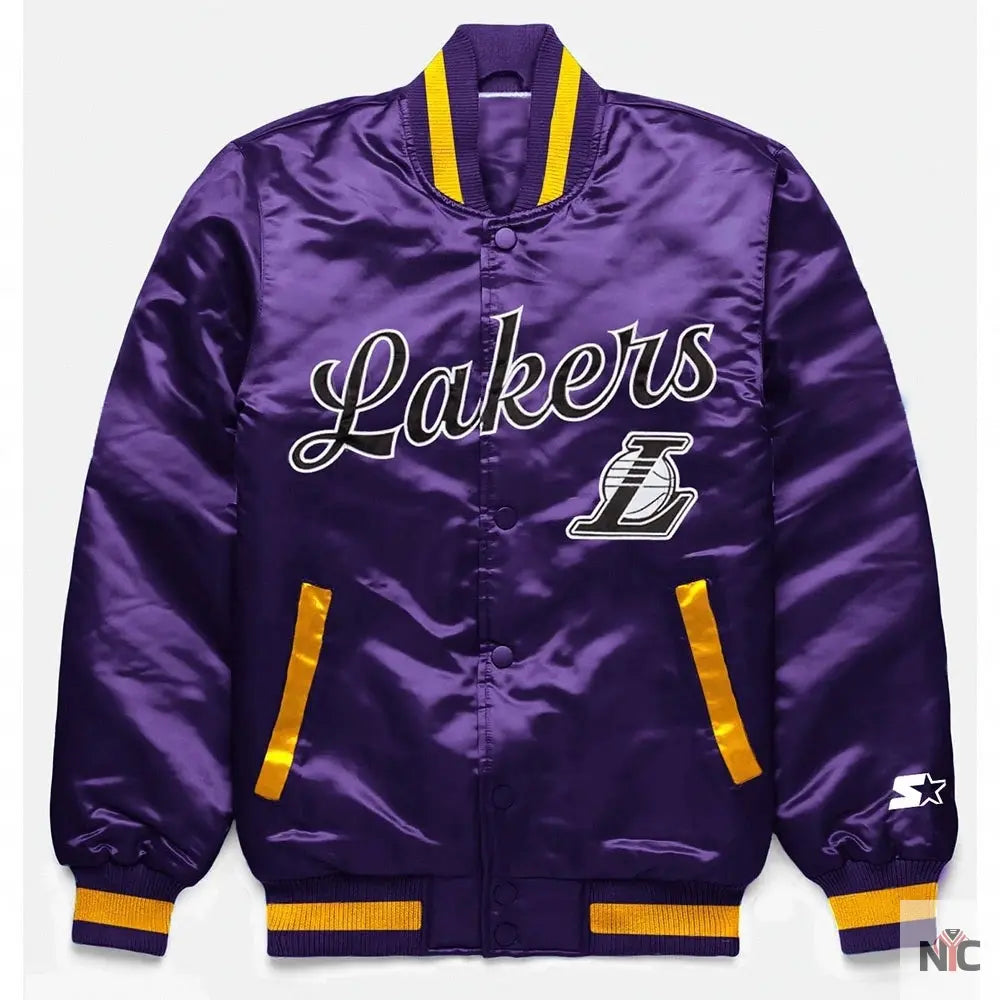 LA Lakers Exclusive Purple Satin Jacket