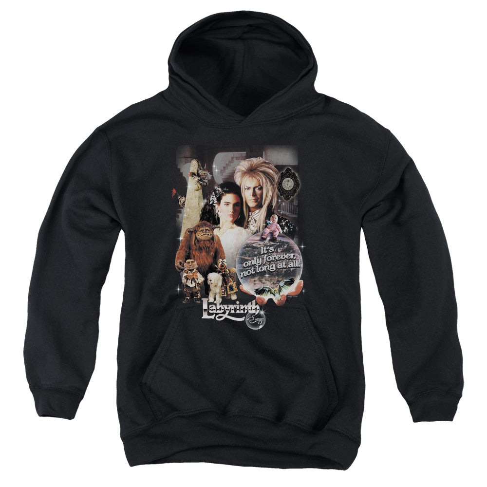 Labyrinth 25 Years of Magic Kids Youth Hoodie Black Officially Licensed