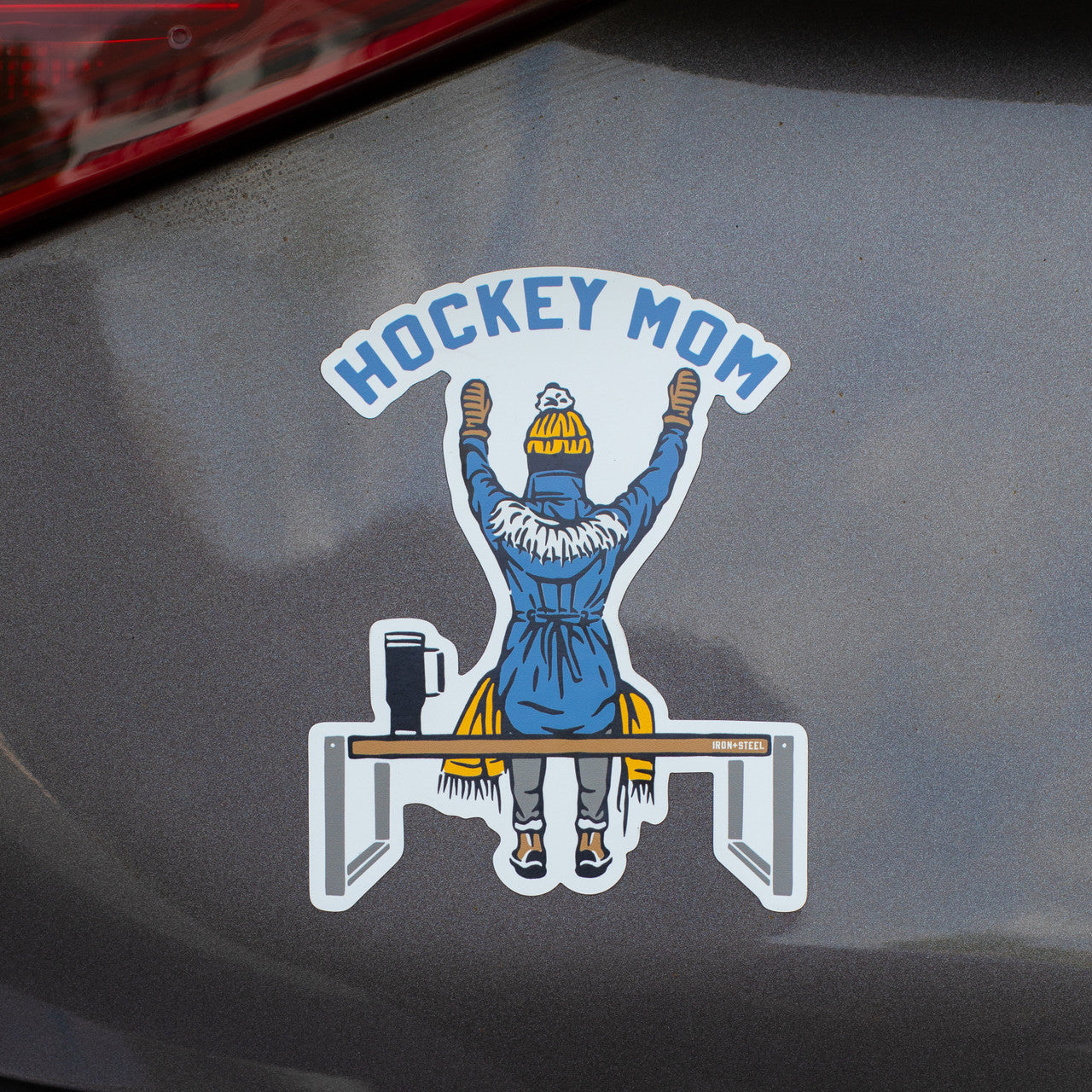 Cheering Hockey Mom Car Magnet