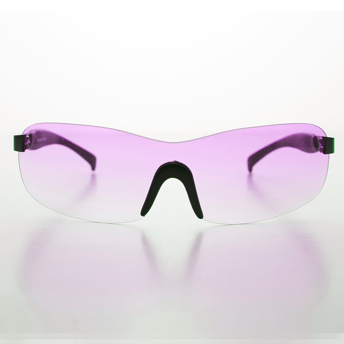 Y2K Wrap Shield Rimless Vintage Sunglass - Lance