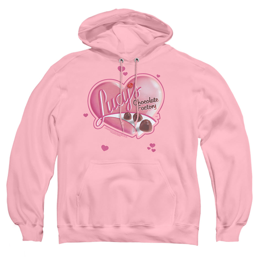 I Love Lucy Chocolate Udges Mens Hoodie Pink Officially Licensed