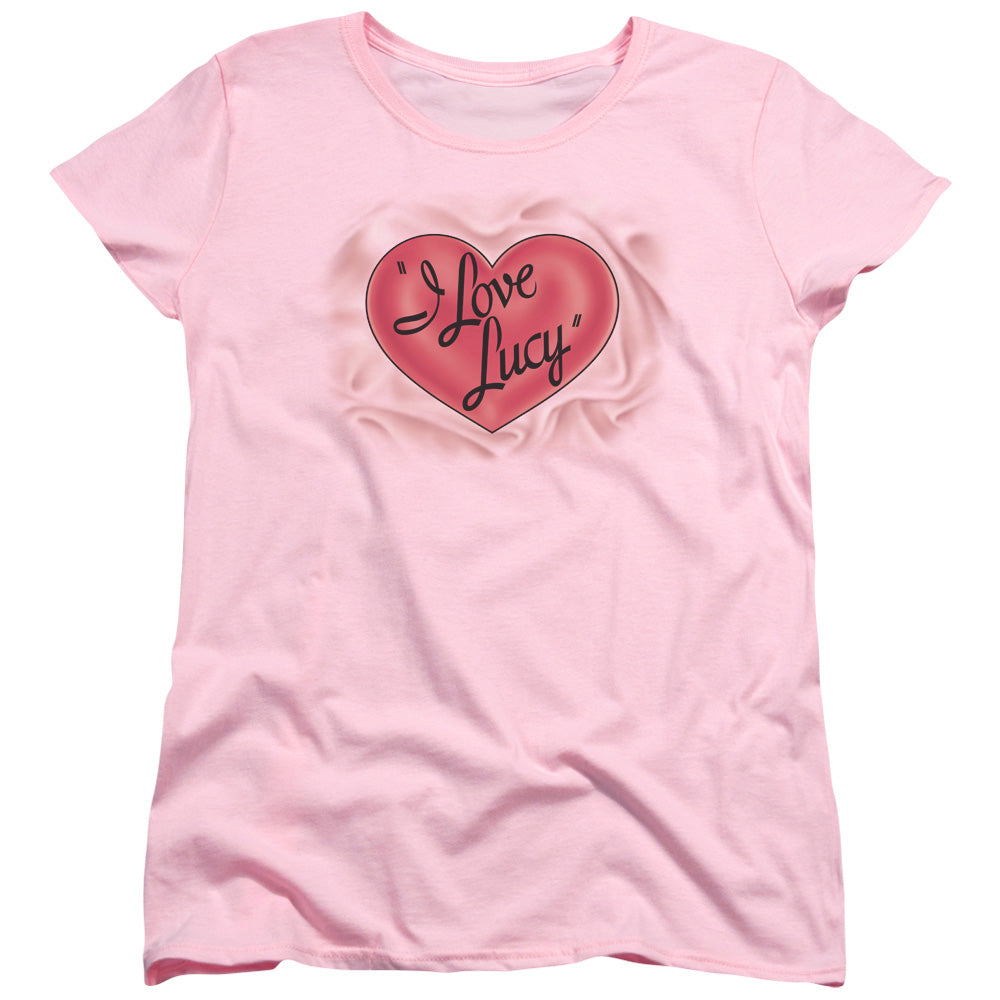 I Love Lucy Classic Logo Womens T Shirt Pink Officially Licensed