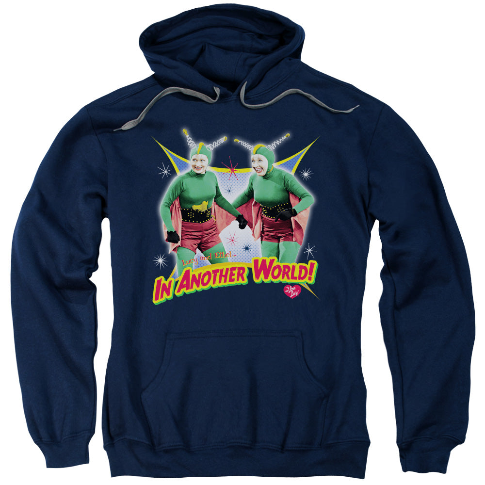I Love Lucy in Another World Mens Hoodie Navy Blue Officially Licensed