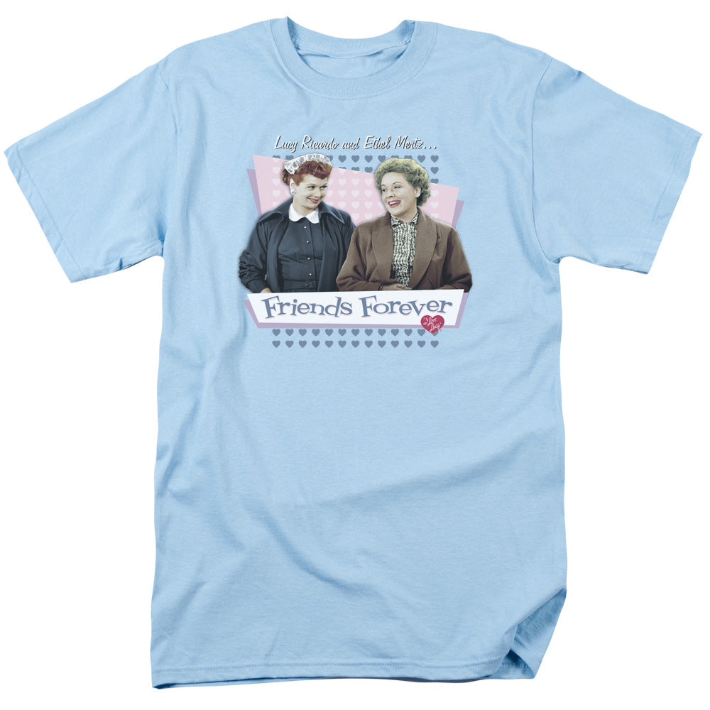 I Love Lucy Friends Forever Mens T Shirt Light Blue Officially Licensed