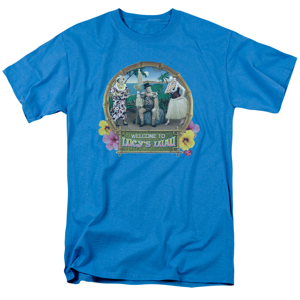 I Love Lucy Lucys Luau Mens T Shirt Turquoise Officially Licensed