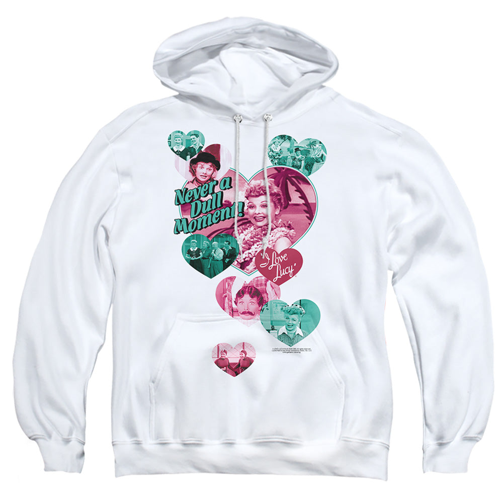 I Love Lucy Never A Dull Moment Mens Hoodie White Officially Licensed