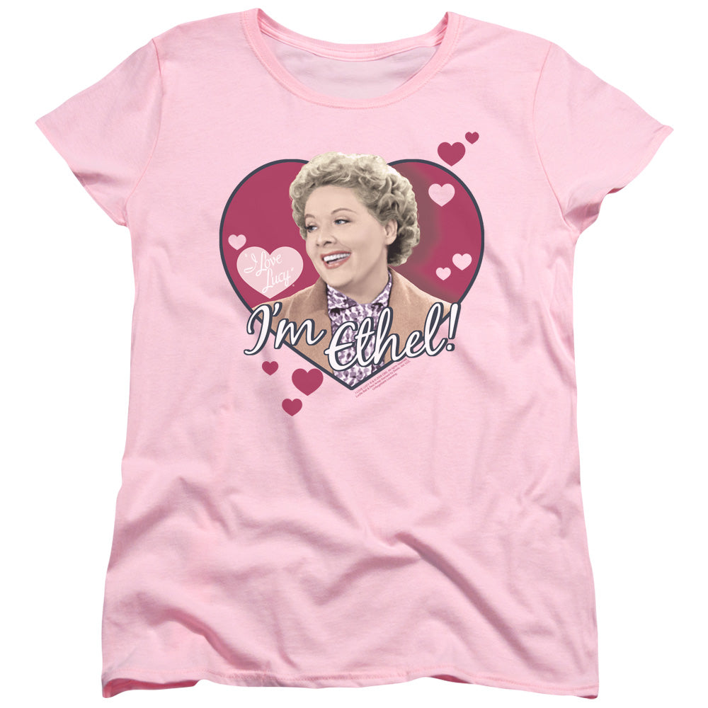 I Love Lucy Im Ethel Womens T Shirt Pink Officially Licensed
