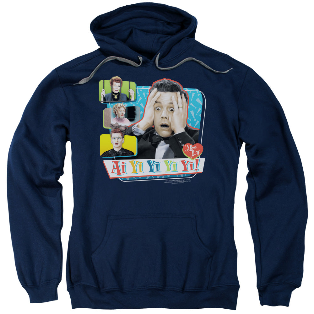 I Love Lucy Ai Yi Yi Yi Yi Mens Hoodie Navy Blue Officially Licensed
