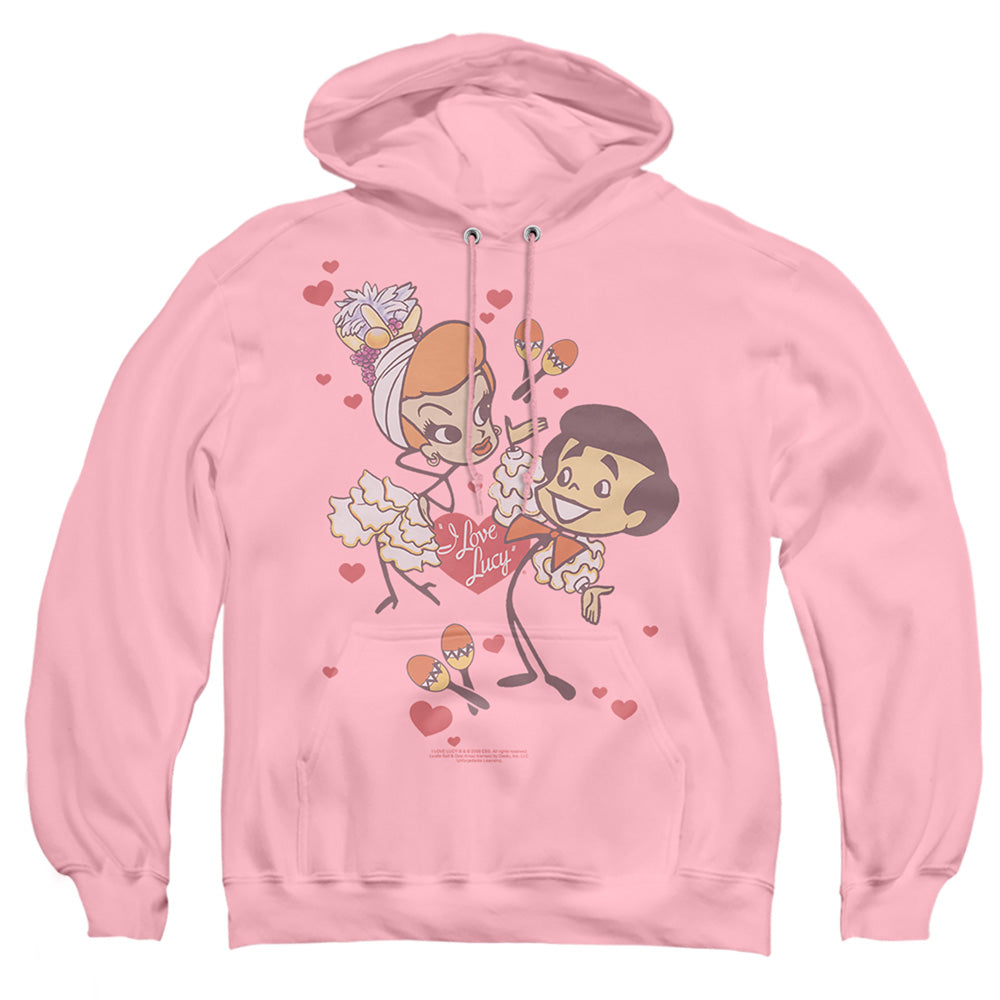I Love Lucy Rumba Dance Mens Hoodie Pink Officially Licensed