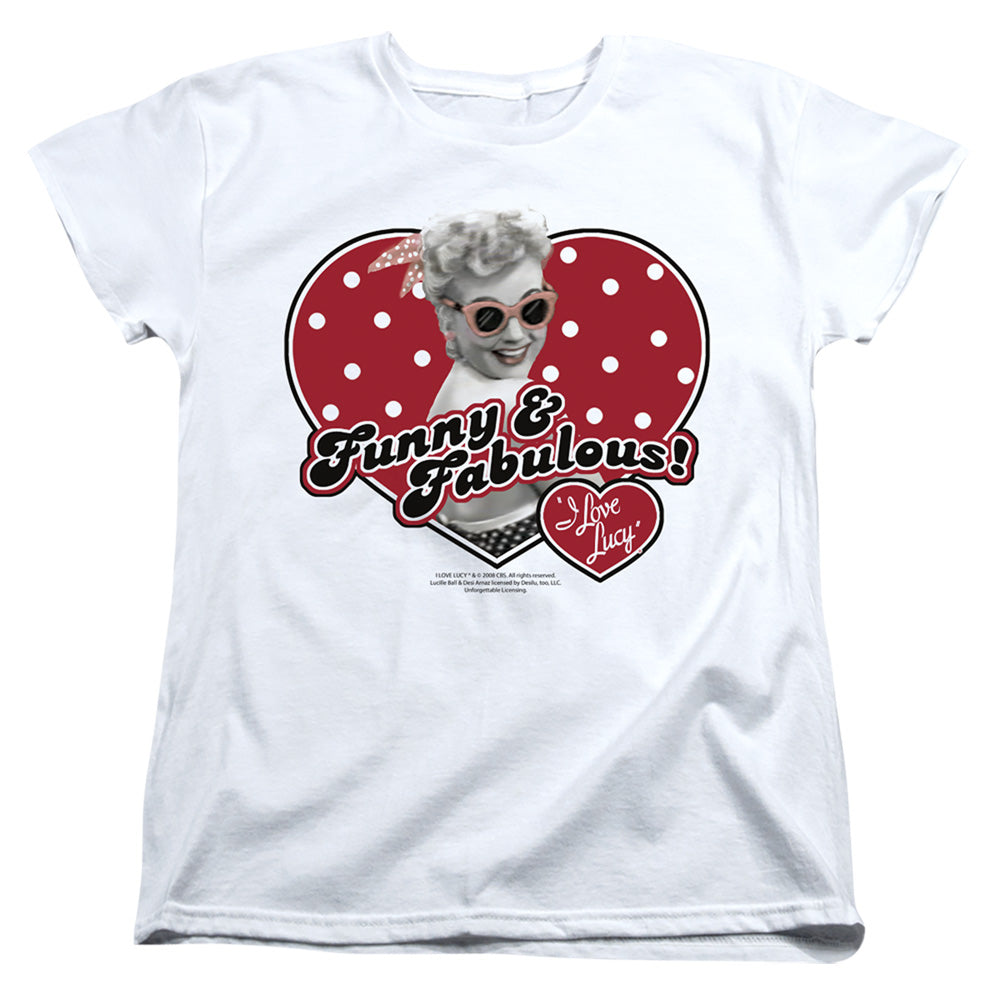 I Love Lucy Funny and Fabulous Womens T Shirt White Officially Licensed