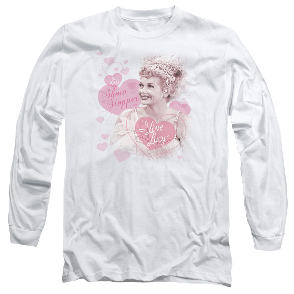 I Love Lucy Show Stopper Mens Long Sleeve Shirt White Officially Licensed Officially Licensed