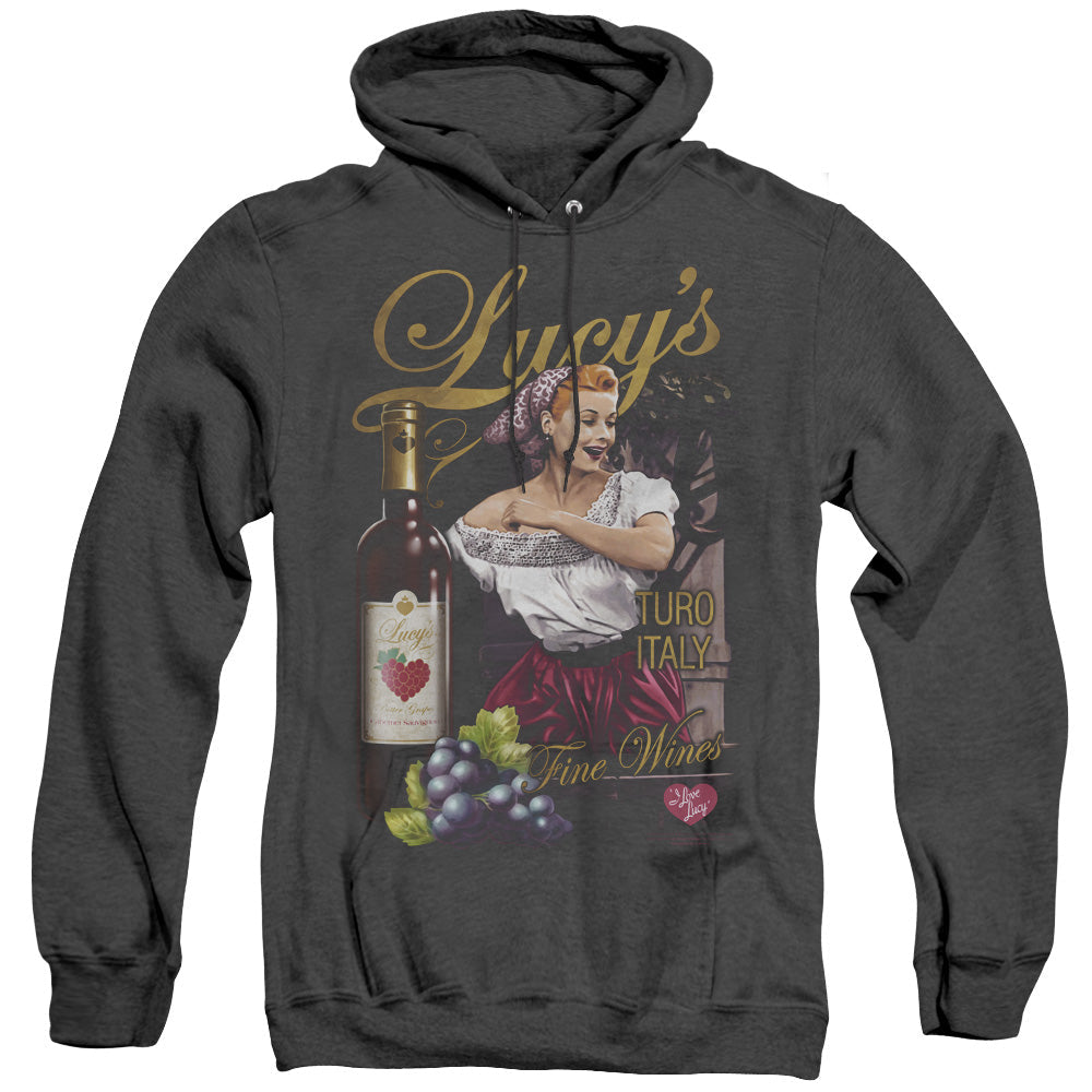 I Love Lucy Bitter Grapes Heather Mens Hoodie Black Officially Licensed