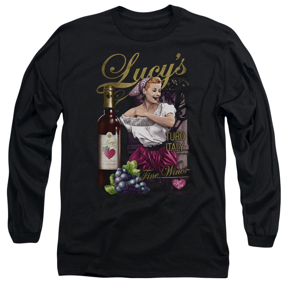 I Love Lucy Bitter Grapes Mens Long Sleeve Shirt Black Officially Licensed Officially Licensed