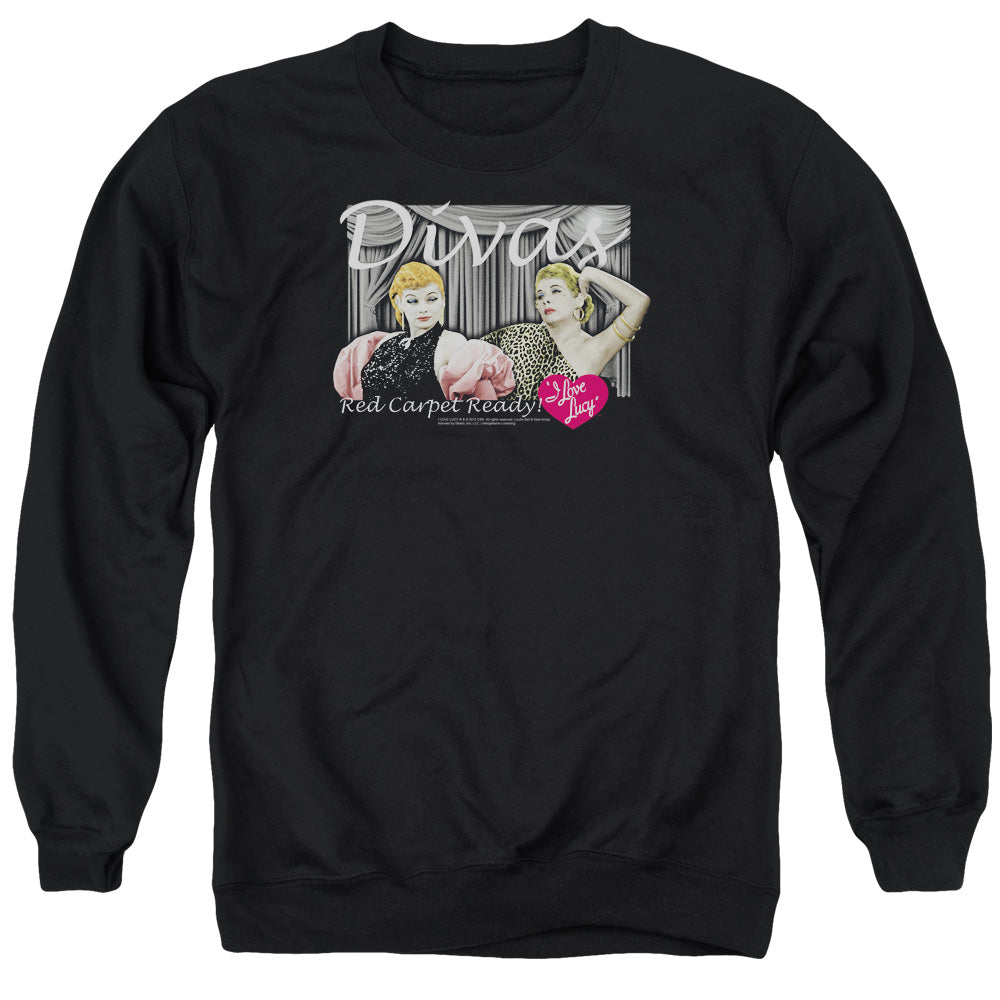 I Love Lucy Divas Mens Crewneck Sweatshirt Black Officially Licensed