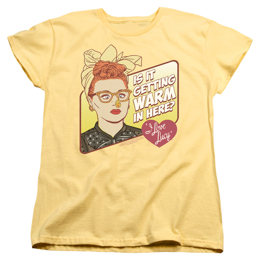 I Love Lucy Warm in Here Womens T Shirt Banana Officially Licensed