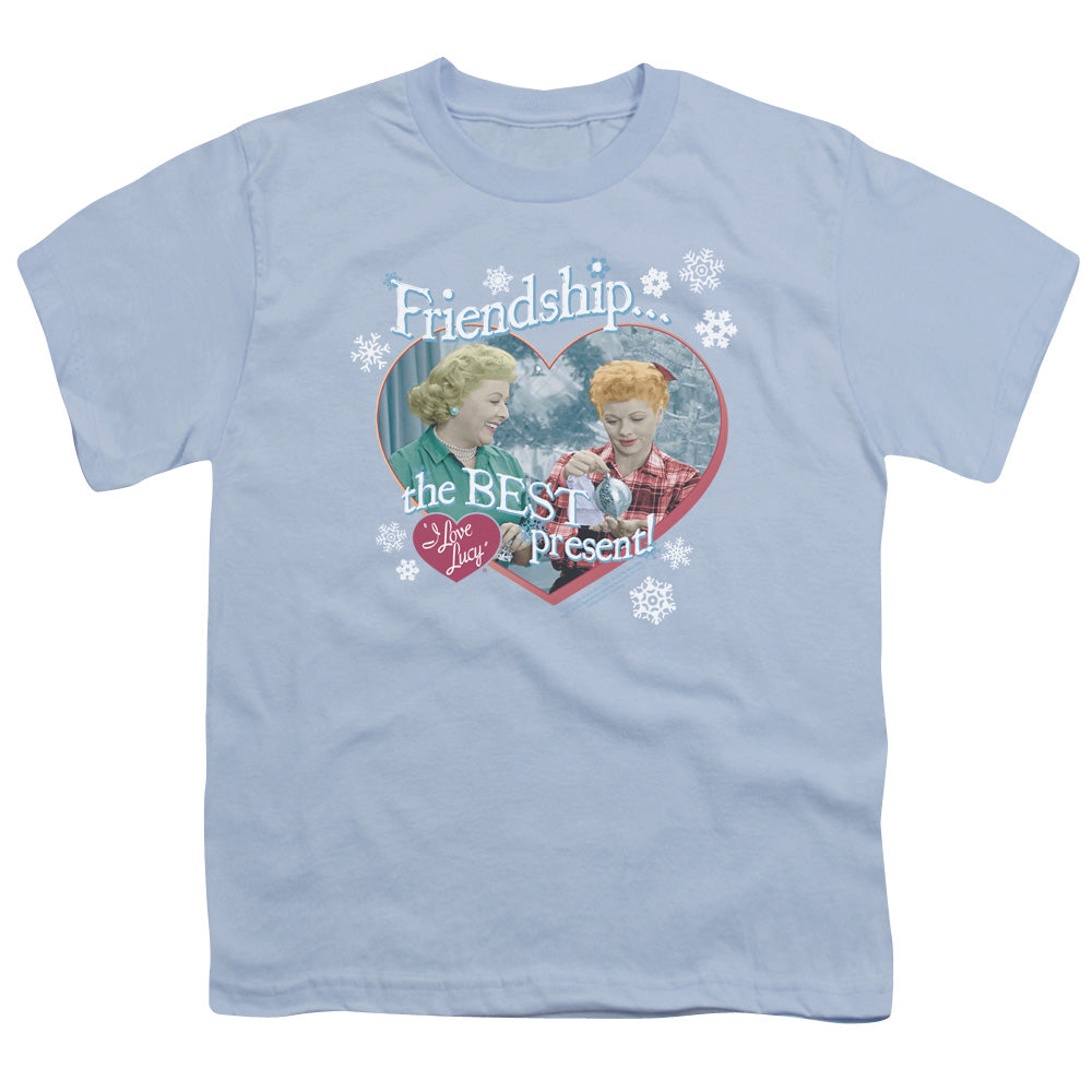 I Love Lucy the Best Present Kids Youth T Shirt Light Blue Officially Licensed