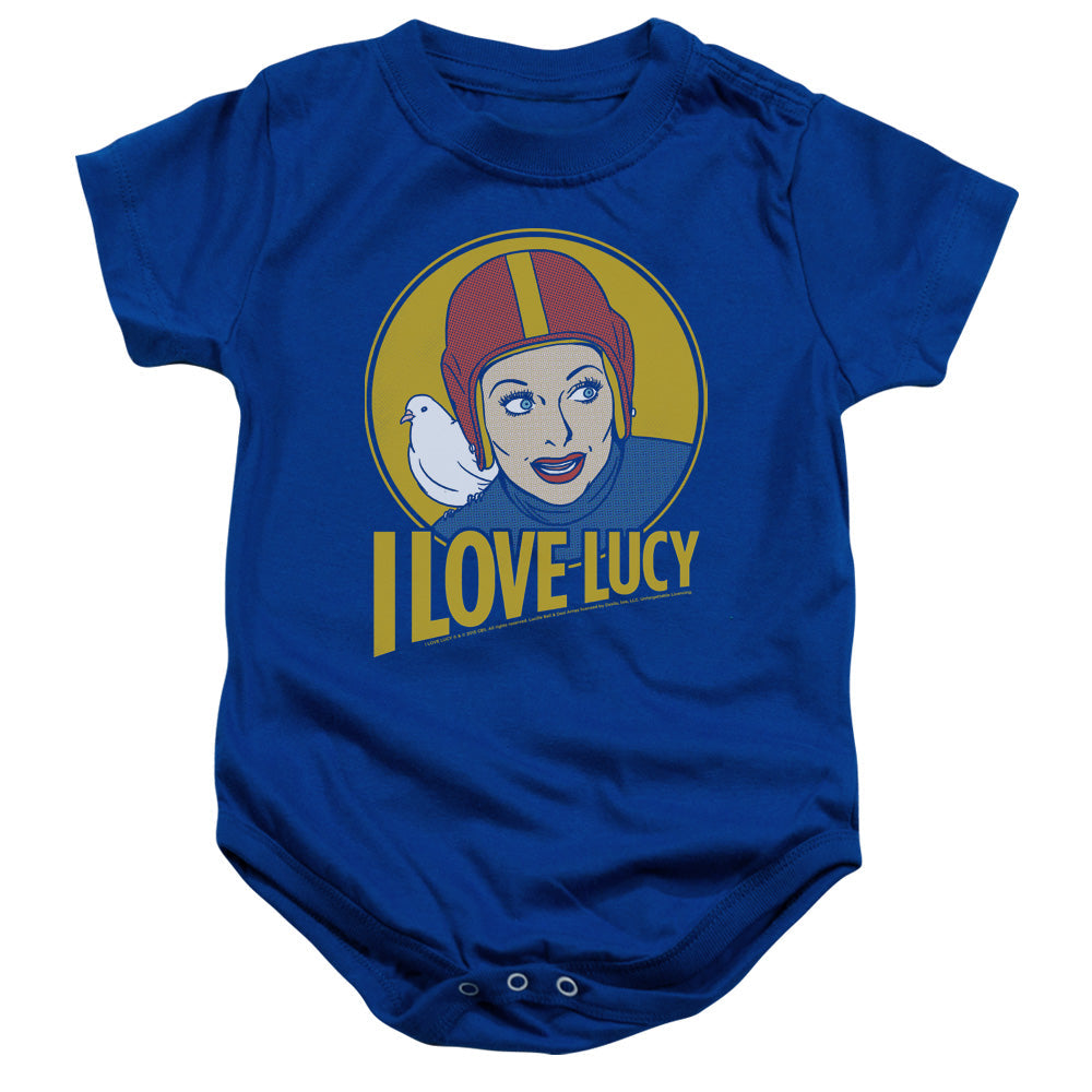 I Love Lucy Lb Super Comic Infant Baby Snapsuit Royal Blue Officially Licensed