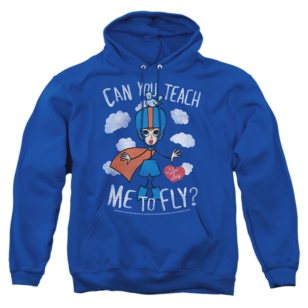 I Love Lucy Fly Mens Hoodie Royal Blue Officially Licensed
