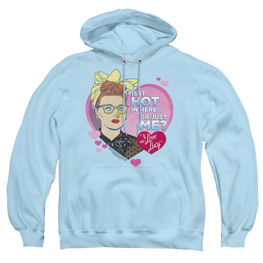 I Love Lucy Hot Mens Hoodie Light Blue Officially Licensed