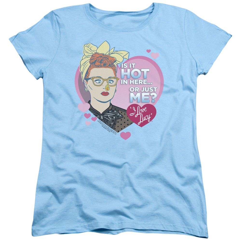 I Love Lucy Hot Womens T Shirt Light Blue Officially Licensed