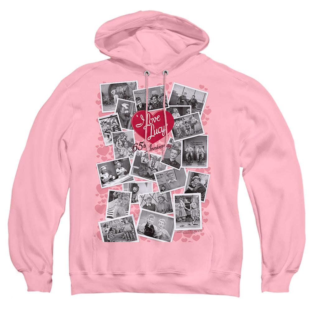 I Love Lucy 65Th Anniversary Mens Hoodie Pink Officially Licensed