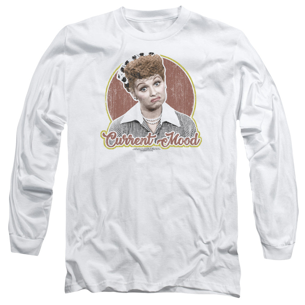 I Love Lucy Current Mood Mens Long Sleeve Shirt White Officially Licensed Officially Licensed