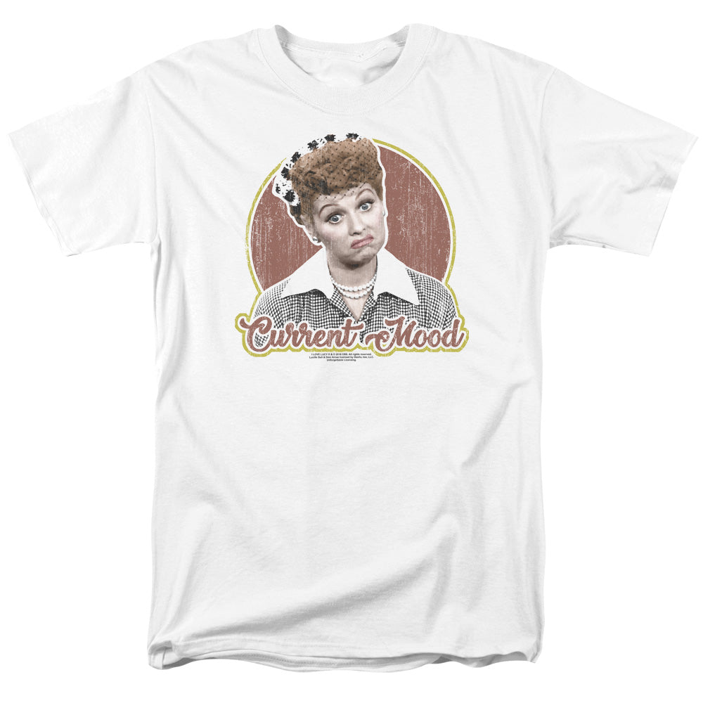 I Love Lucy Current Mood Mens T Shirt White Officially Licensed