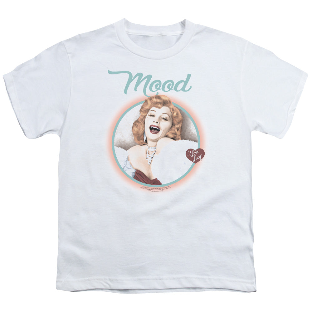 I Love Lucy Mood Kids Youth T Shirt White Officially Licensed