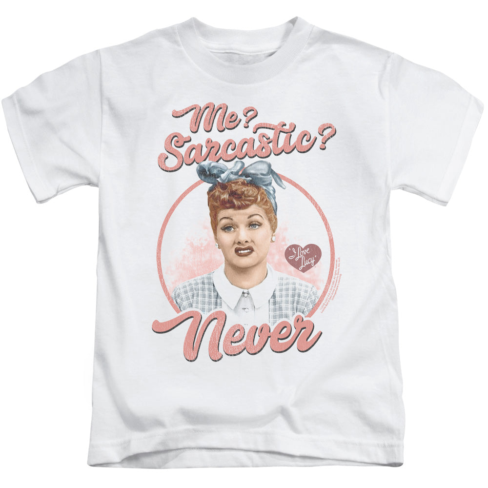 I Love Lucy Sarcastic Juvenile Kids Youth T Shirt White Officially Licensed