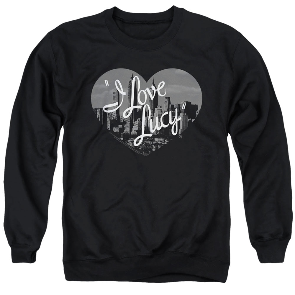 I Love Lucy Nostaic City Mens Crewneck Sweatshirt Black Officially Licensed