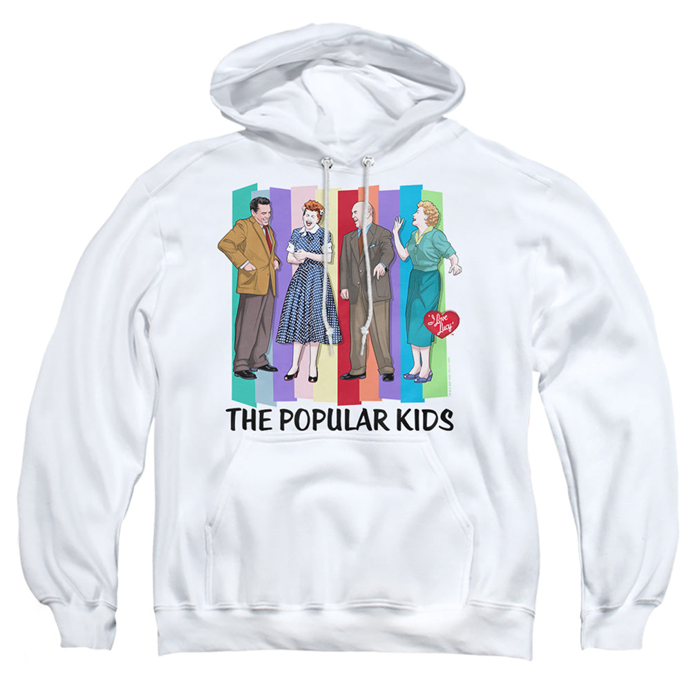I Love Lucy The Popular Kids Mens Hoodie White Officially Licensed