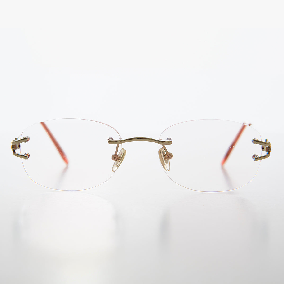 Oval Rimless Colored Lens Readers - Leona