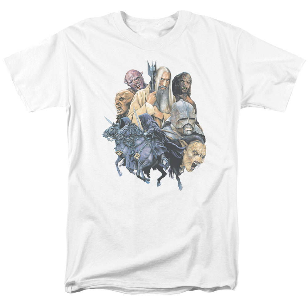 Lord of the Rings Collage Of Evil Mens T Shirt White Officially Licensed