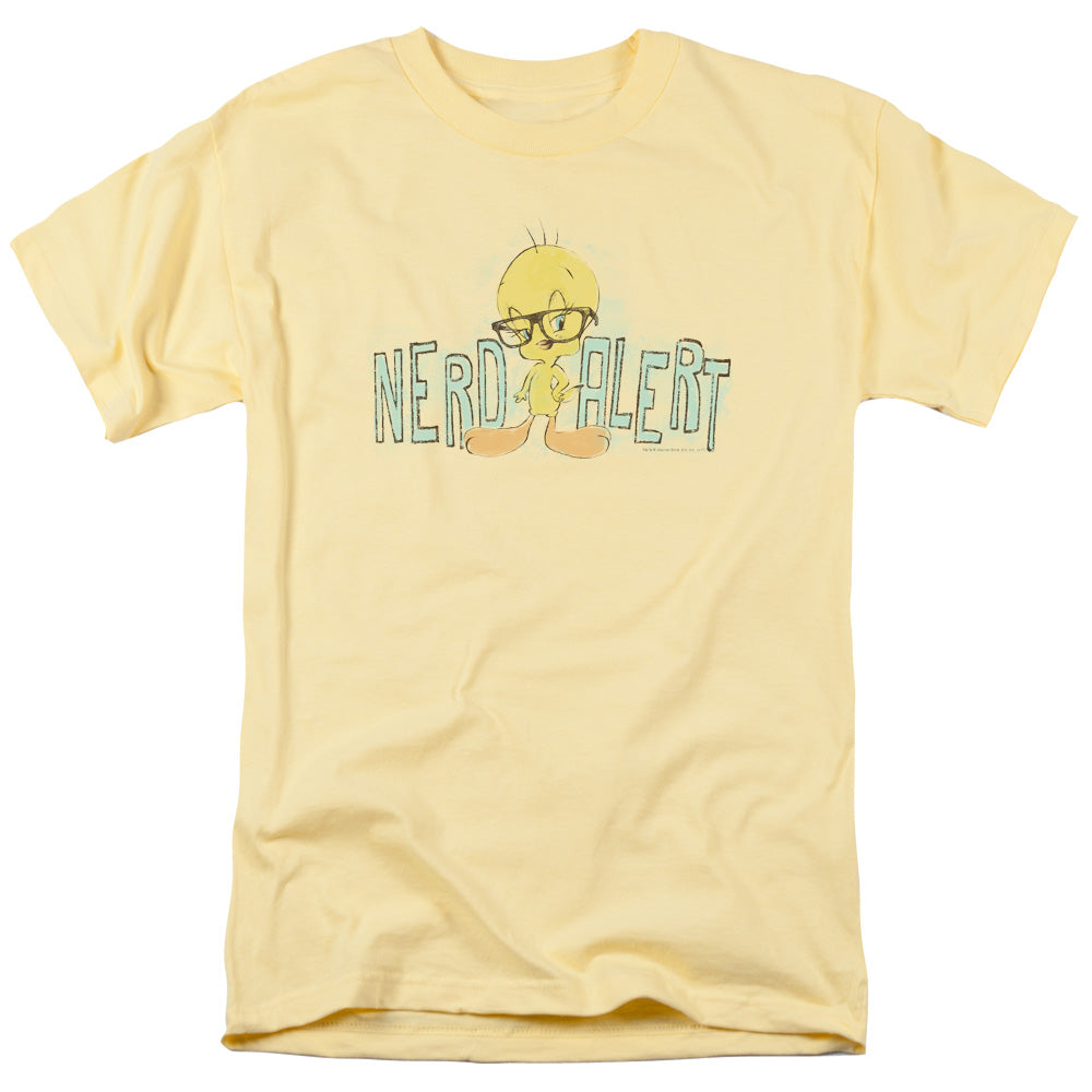 Looney Tunes Nerd Alert Mens T Shirt Banana Officially Licensed