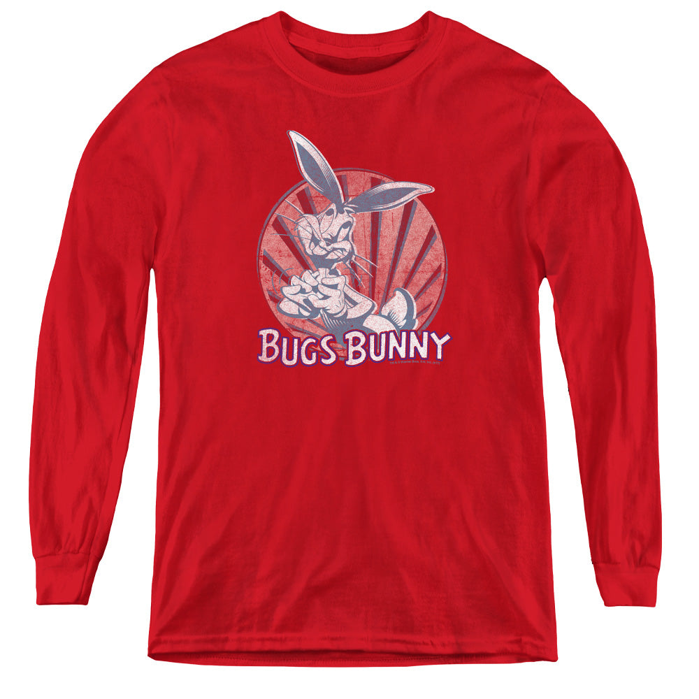 Looney Tunes Wishful Thinking Long Sleeve Kids Youth T Shirt Red Officially Licensed