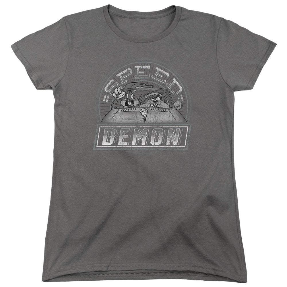 Looney Tunes Speed Demon Womens T Shirt Charcoal Officially Licensed