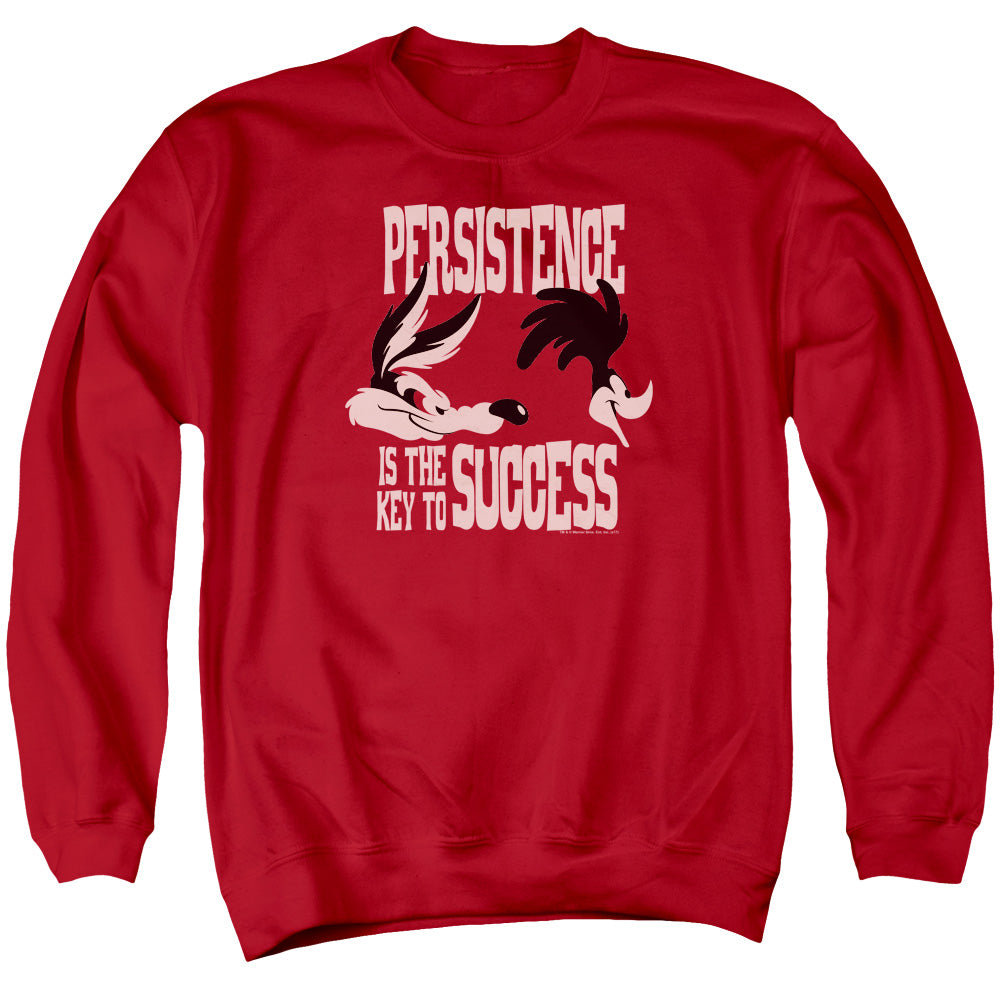 Looney Tunes Persistence Mens Crewneck Sweatshirt Red Officially Licensed