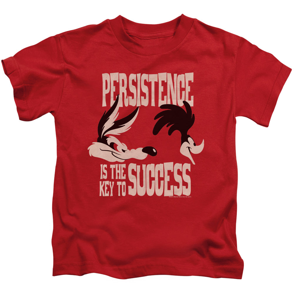 Looney Tunes Persistence Juvenile Kids Youth T Shirt Red Officially Licensed