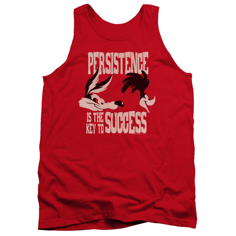 Looney Tunes Persistence Mens Tank Top Shirt Red Officially Licensed