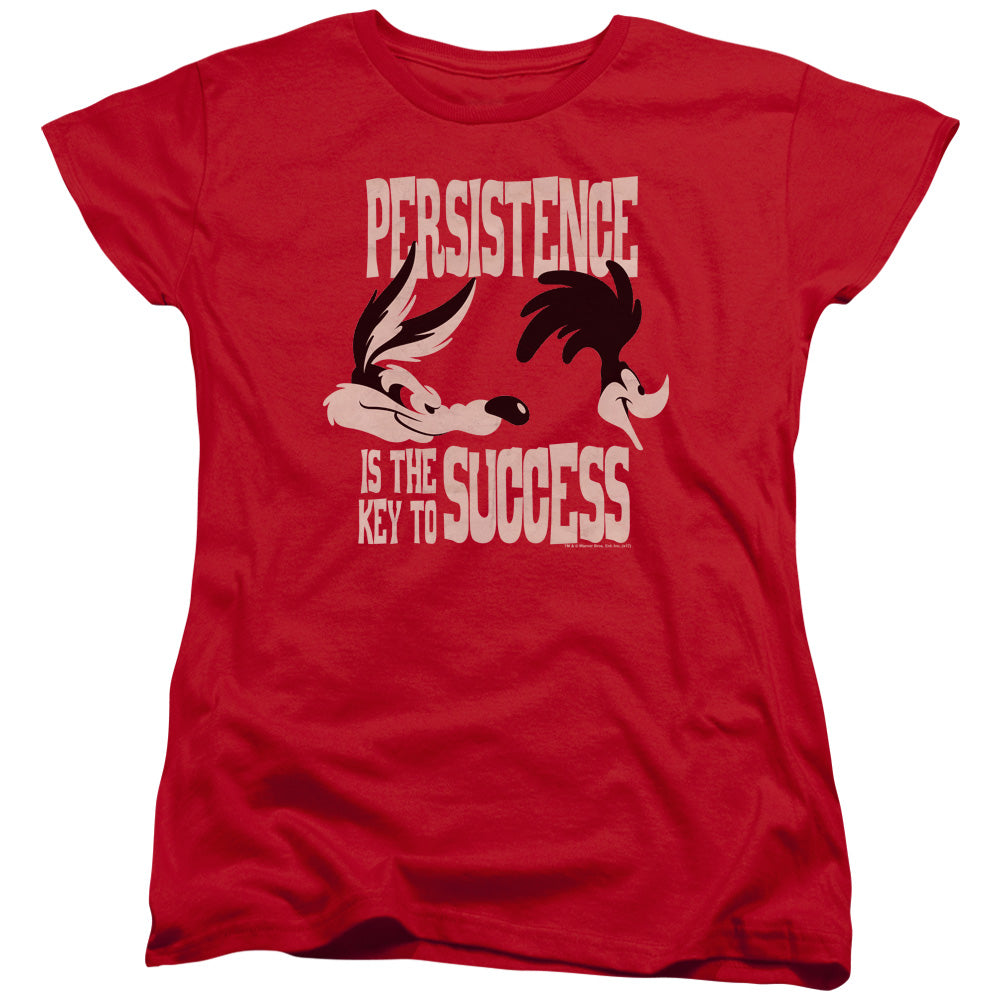 Looney Tunes Persistence Womens T Shirt Red Officially Licensed